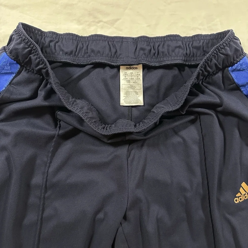 Adidas Sweat Pants The Stripe Logo Elastic Waist Navy‎ Joggers Men's Large